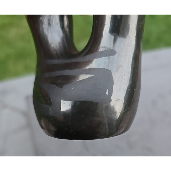 Santa Clara Pottery Matte on Black Wedding Vase P Tafoya 3"h x 3"w Phyllis - Picture 10 of 15